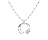 Unique Style With Crystal Silver Necklace SPE-4861